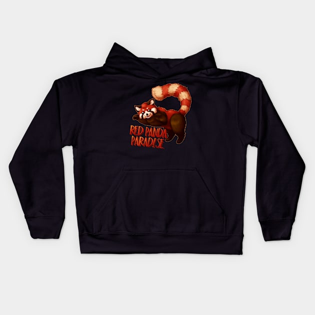 Red Panda Paradise Kids Hoodie by Scapegoated